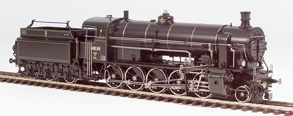Micro Metakit 03601H - Class 580.04 Freight Loco Südbahn, Dark Black Livery with Polished Boiler Bands